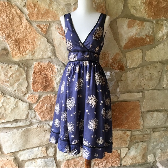 Anthropologie Dresses & Skirts - Anthropologie Odille Blue Silk Dress